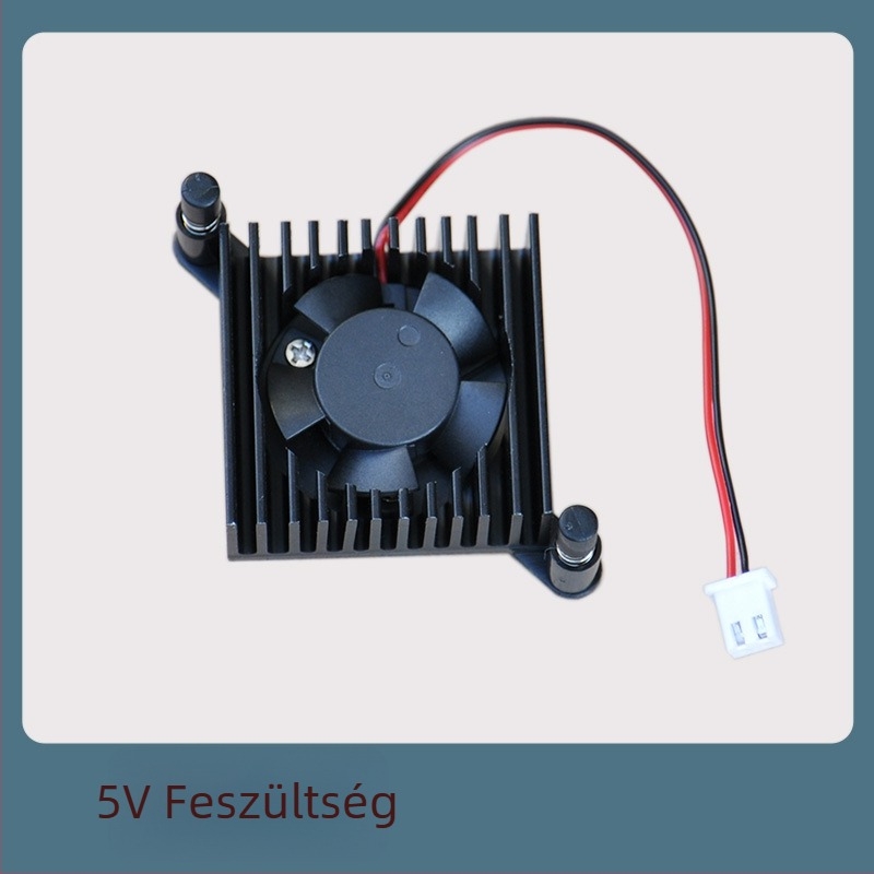 Alumínium grafikus kártya hűtőventilátor Raspberry Pi-hez, South Bridge és North Bridge közötti chip távolság 59 mm, 5V–12V üzemmód, méretek 38×37×14 mm