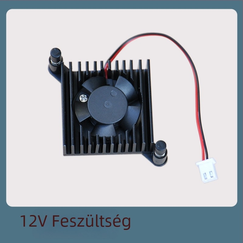 Alumínium grafikus kártya hűtőventilátor Raspberry Pi-hez, South Bridge és North Bridge közötti chip távolság 59 mm, 5V–12V üzemmód, méretek 38×37×14 mm