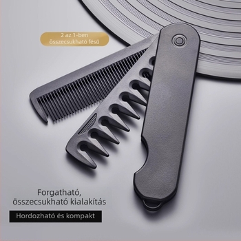 Férfiaknak tervezett vintage pompadúr hajkefe, volumenes formázáshoz, nagy fogak, bordázott textúra