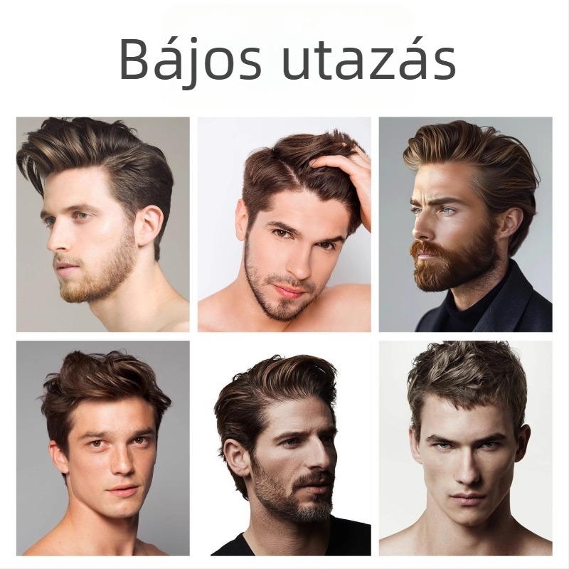 Férfiaknak tervezett vintage pompadúr hajkefe, volumenes formázáshoz, nagy fogak, bordázott textúra
