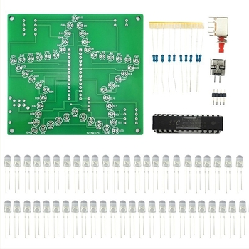 Színes LED ötágú csillag futó fény DIY elektronikus készlet 8051 mikrovezérlő TJ-56-171