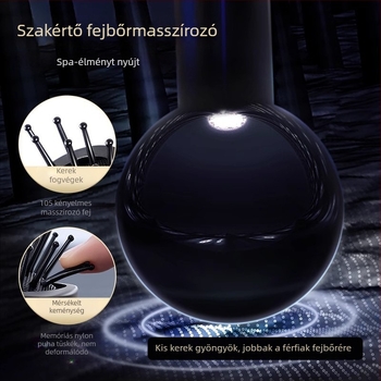 Légpárnás masszírozó fésű a fejbőrre, uniszex, hosszú, göndör vagy egyenes hajhoz, volumen