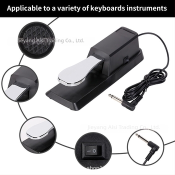 Fém sustain pedál elektronikus billentyűzethez MIDI-vel