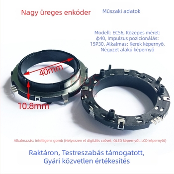 EC56EC43 Nagy méretű üreges forgóencoder kijelzővel és középső LCD-vel