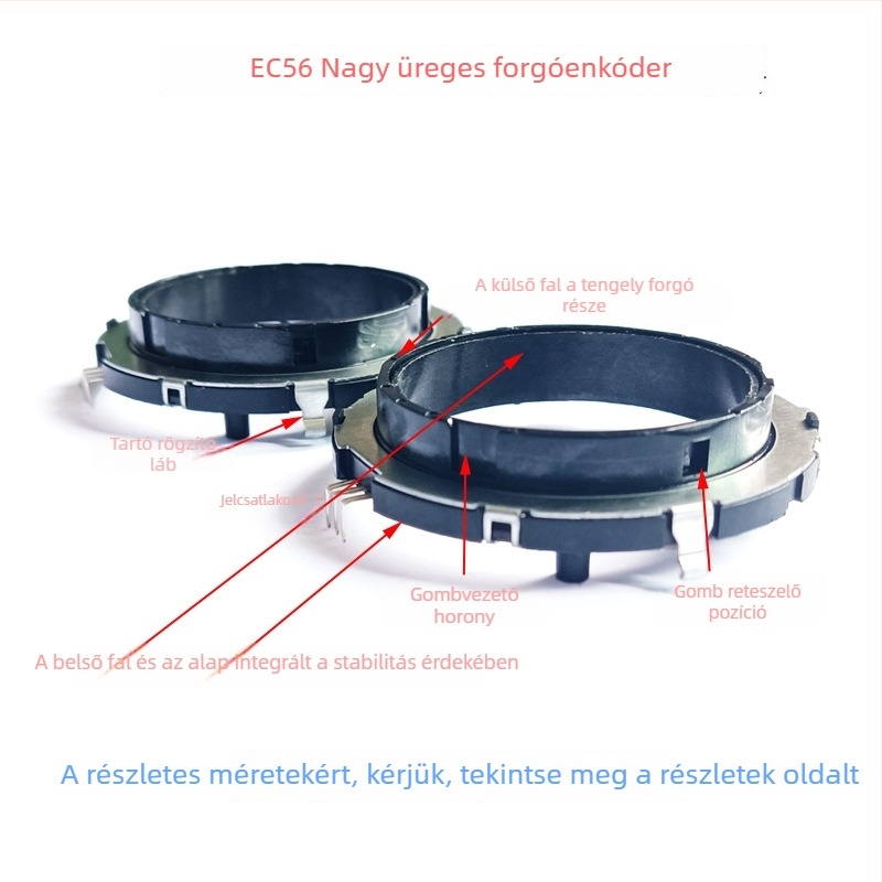 EC56EC43 Nagy méretű üreges forgóencoder kijelzővel és középső LCD-vel