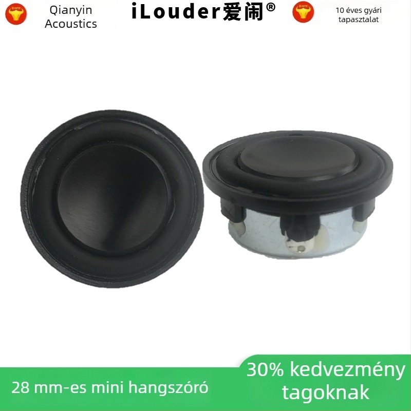 Bluetooth mini hangszóró 28 mm kör NdFeB mágnessel és 1 hüvelykes teljes tartományú meghajtó