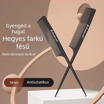 Fodrászati fésű hegyes farokkal, finom fogú, otthoni használatra; professzionális fodrászati fésű férfiaknak és hosszú hajú nőknek
