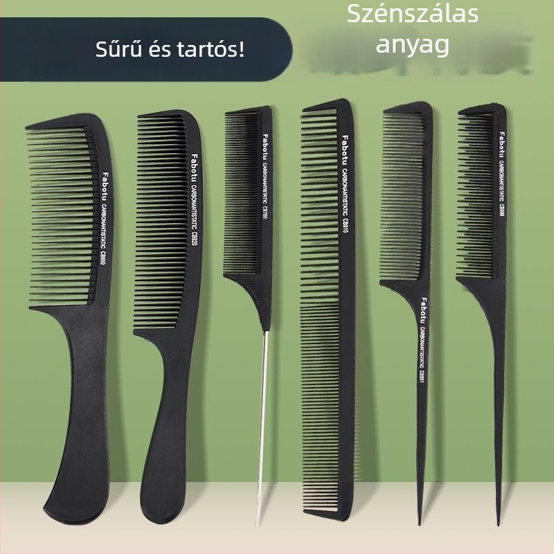 Fodrászati fésű hegyes farokkal, finom fogú, otthoni használatra; professzionális fodrászati fésű férfiaknak és hosszú hajú nőknek