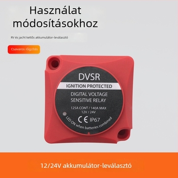 RV kettős akkumulátor leválasztó, 12/24V, intelligens feszültségazonosítás, 140A