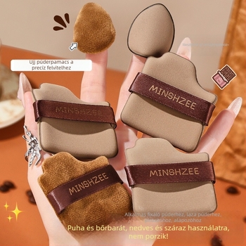Mingxizhi csokoládé púderpuff alapozóhoz, ultra puha, száraz és nedves használatra, sminkszivacs, hüvelykujj-méretű párna