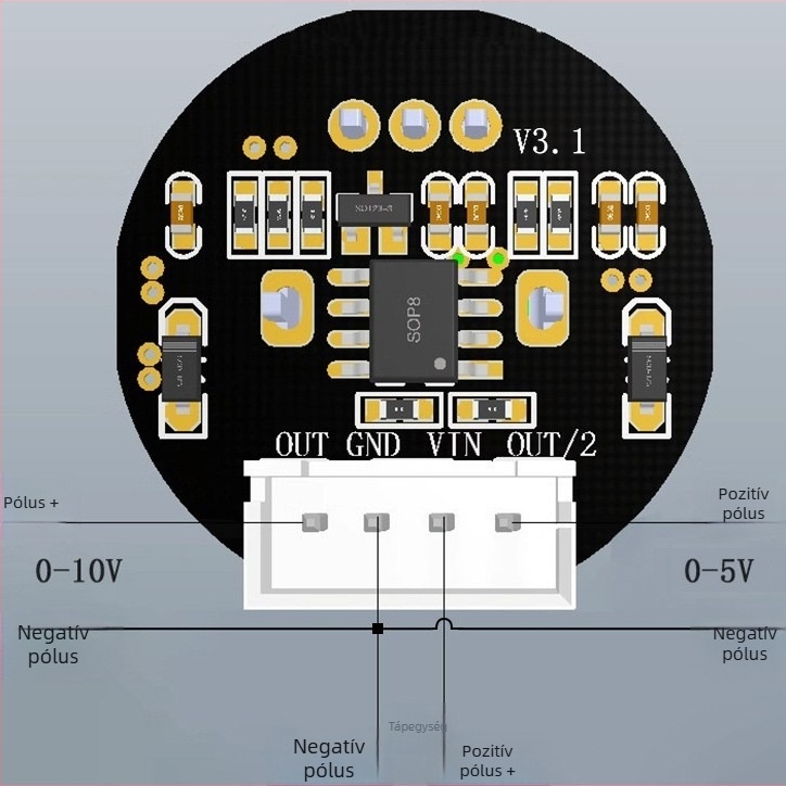 Forgó digitális potenciométer modul analóg bemeneti feszültséggel DC 8-26V és 0-10V kimenettel