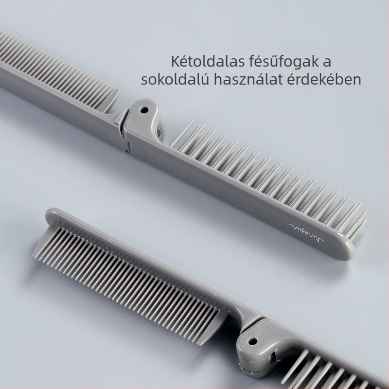 Összecsukható fésű, kompakt és hordozható utazásokhoz, kétoldalas hajfonáshoz