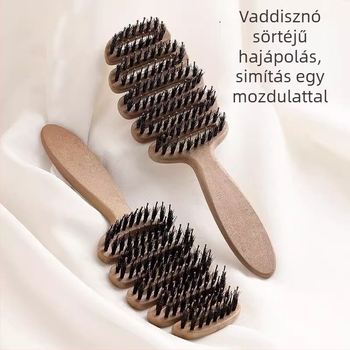 Sertésszőr sörtés masszázs fésű antisztatikus hajápolásra