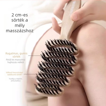 Sertésszőr sörtés masszázs fésű antisztatikus hajápolásra