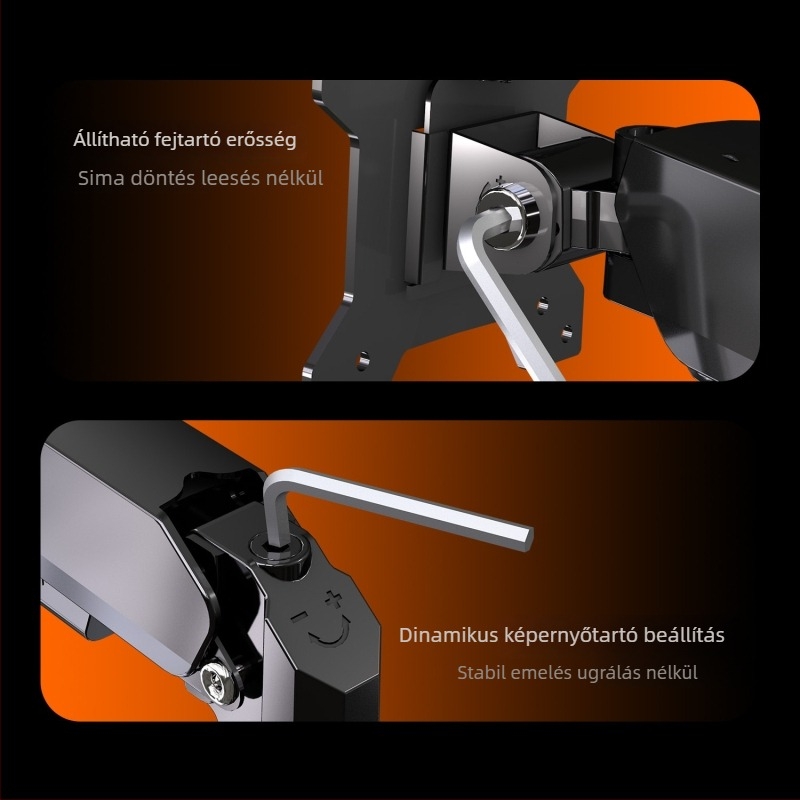 Fali monitorállvány 17–32 hüvelyk, univerzális, emelő mechanizmus