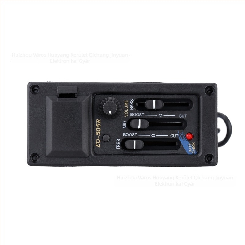 EQ-505R háromsávos aktív pickup akusztikus–elektromos gitárhoz, 6,35 mm-es jack