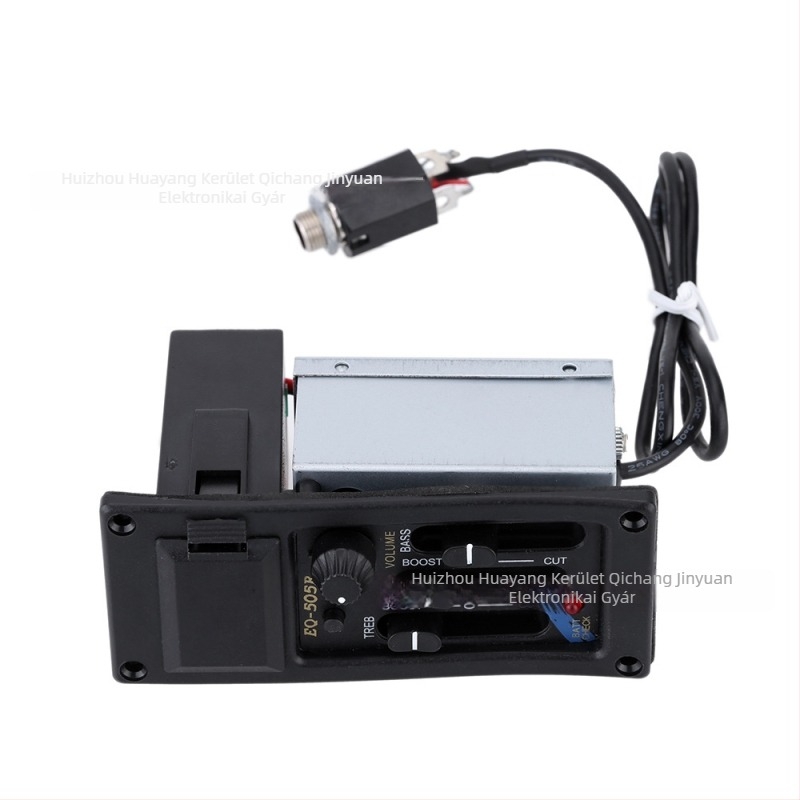 EQ-505R háromsávos aktív pickup akusztikus–elektromos gitárhoz, 6,35 mm-es jack