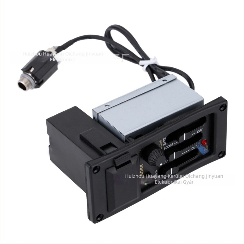 EQ-505R háromsávos aktív pickup akusztikus–elektromos gitárhoz, 6,35 mm-es jack