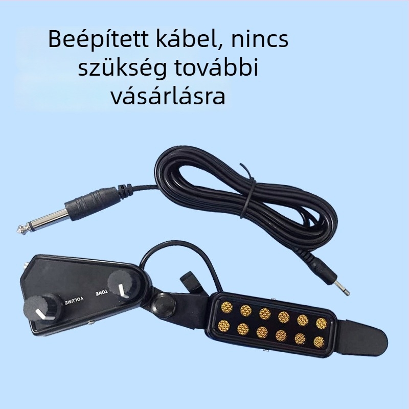 Gitár hanglyukba rögzíthető clip-on pickup állítható külső egységgel