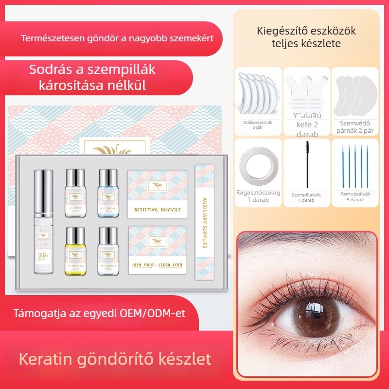 Keretinos szempillalift készlet ragasztóval, egyszerű, természetes, hosszú távú Barbie göndörítéshez