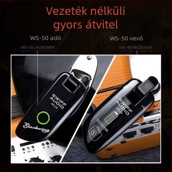 WS50 Vezeték nélküli adó–vevő fa elektromos gitárhoz Bluetooth-kapcsolattal