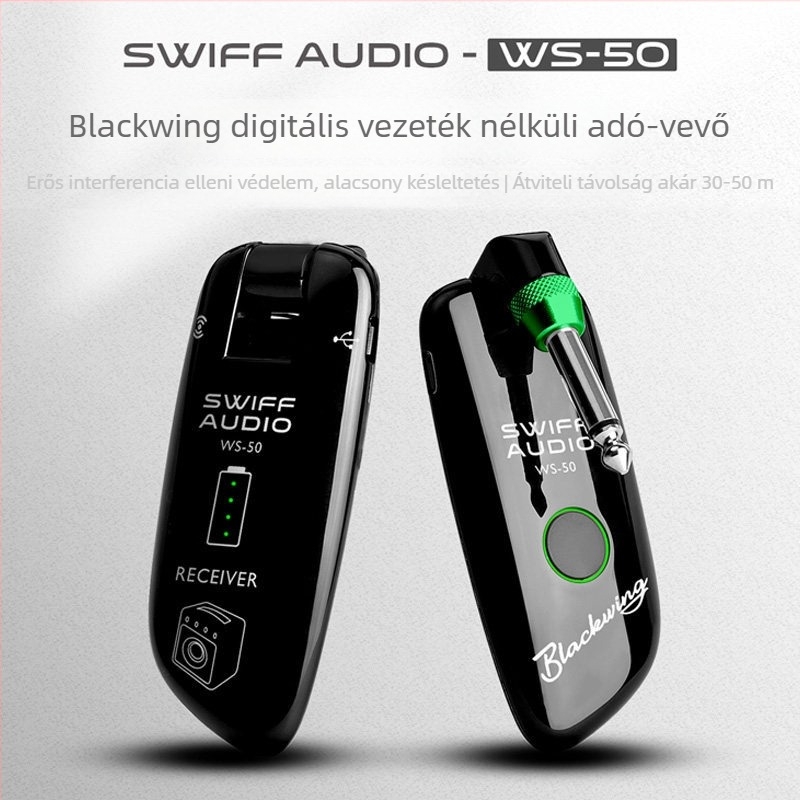 WS50 Vezeték nélküli adó–vevő fa elektromos gitárhoz Bluetooth-kapcsolattal