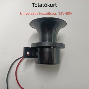 Hátrameneti hangjelző hangszóró, 12V/24V, univerzális teherautókhoz, építőipari járművekhez és elektromos autókhoz