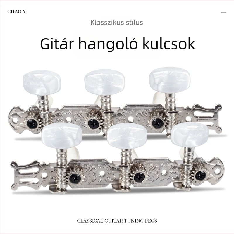 Arany virág alakú hangolófejek klasszikus gitárhoz, pár csavarokkal