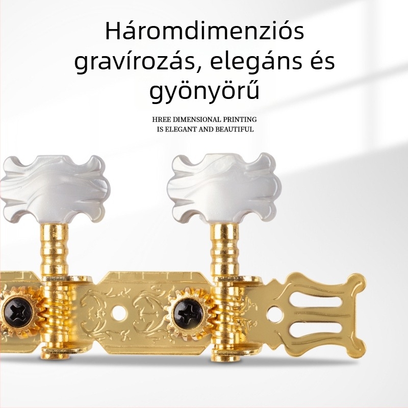 Arany virág alakú hangolófejek klasszikus gitárhoz, pár csavarokkal