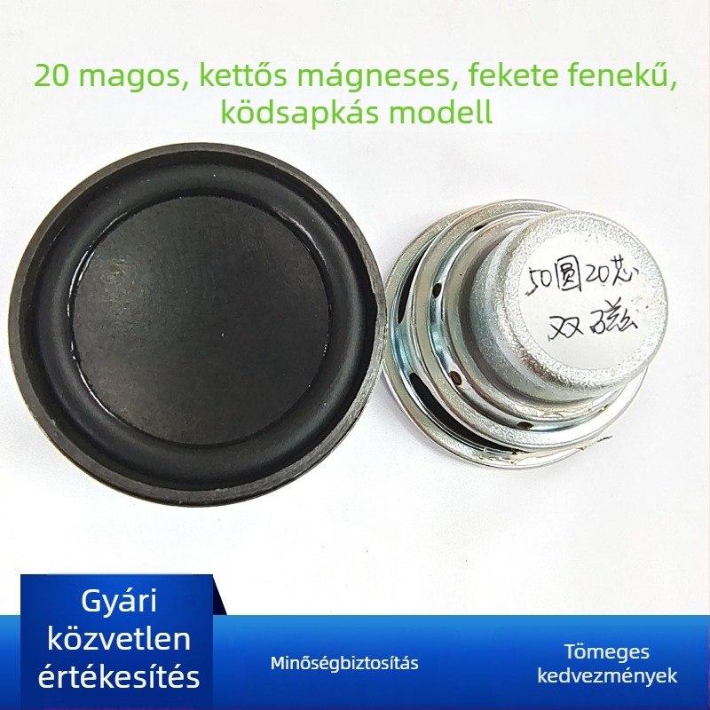 50 mm belső mágneses hangszóró, kettős mágneses kialakítás, 2 hüvelykes teljes tartományú hangfal, 4 Ω, 8 W
