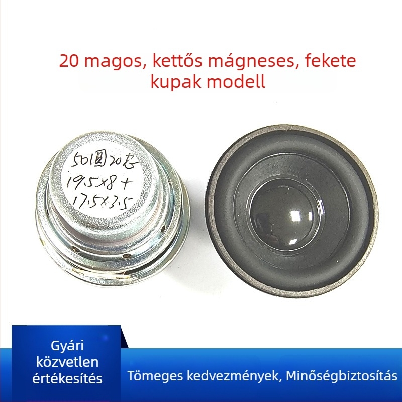 50 mm belső mágneses hangszóró, kettős mágneses kialakítás, 2 hüvelykes teljes tartományú hangfal, 4 Ω, 8 W