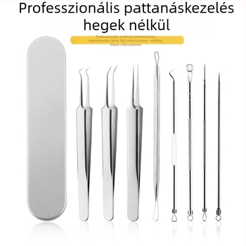 Ultra vékony mitesszer-tűk készlet, csipesz és tisztítóeszköz