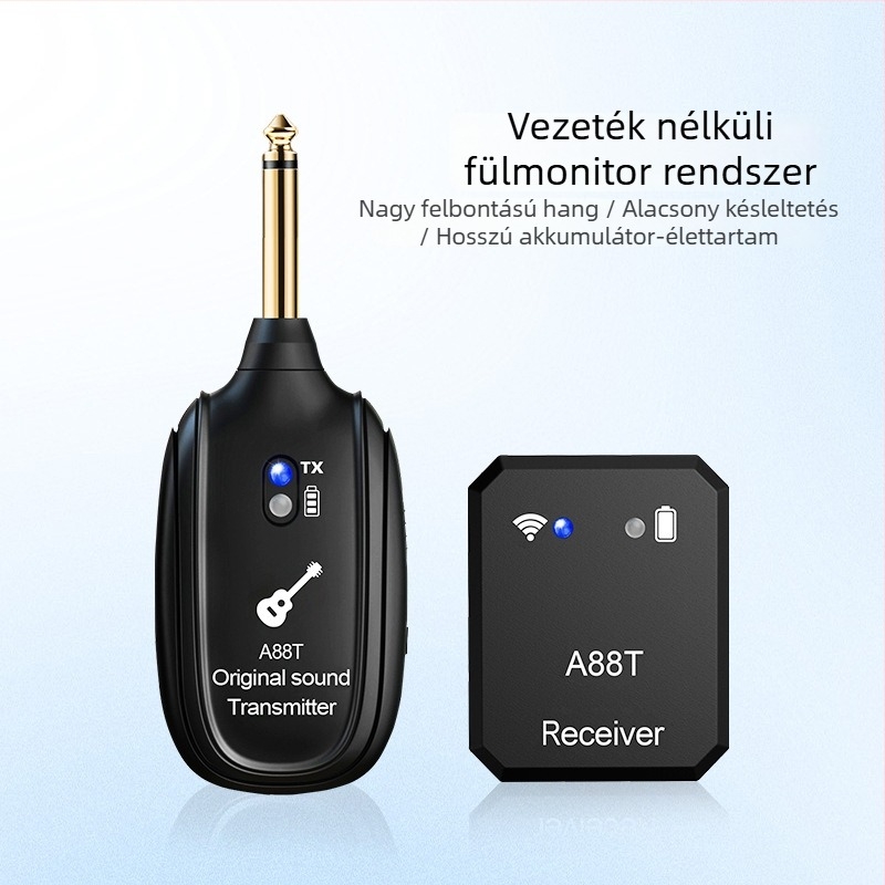 Vezeték nélküli fül-monitor vevő gitárhoz és elektroakusztikus hangszerhez