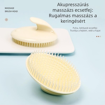 Akupressziós masszázs fésű otthoni hajápoláshoz, hajkefe és fejbőr masszírozó