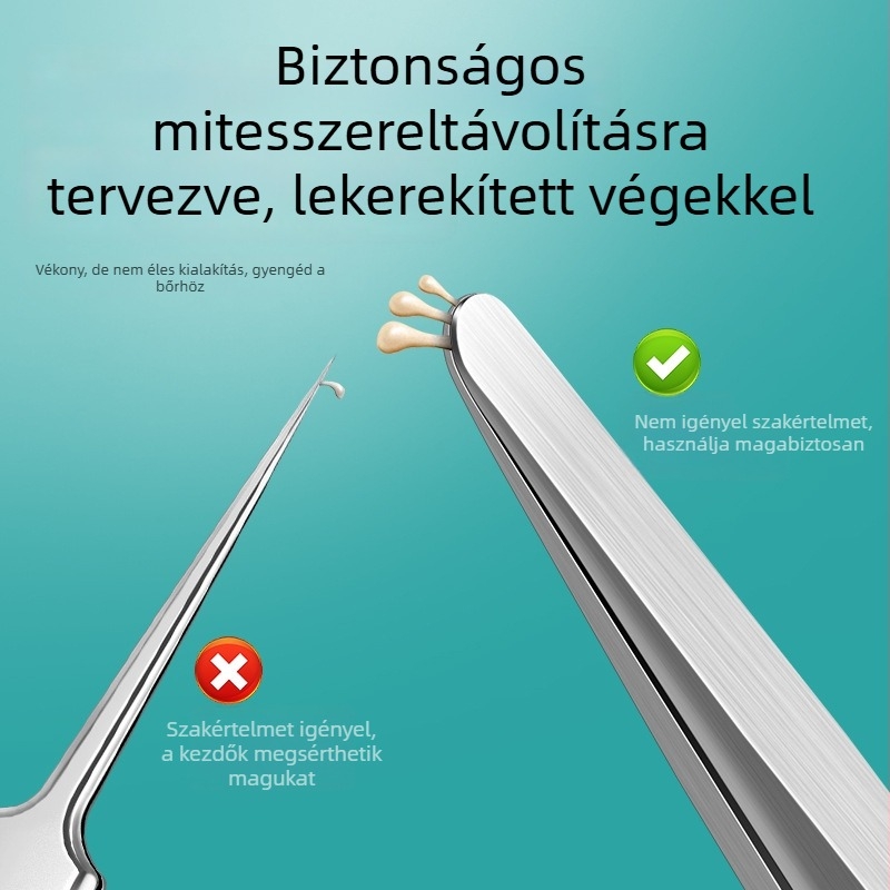 Diguang Ultra vékony kör végű mitesszer-eltávolító csipesz – professzionális precíz komedon-extraktor (rozsdamentes acél)