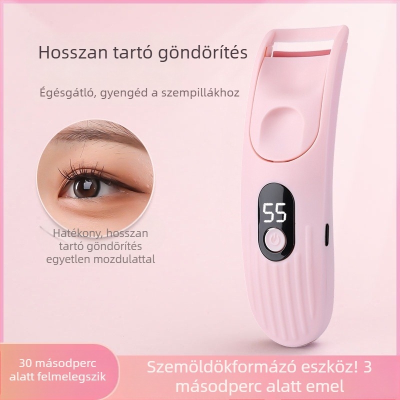 Digitális kijelzős melegített szempillagöndörítő, hordozható, 5. generáció