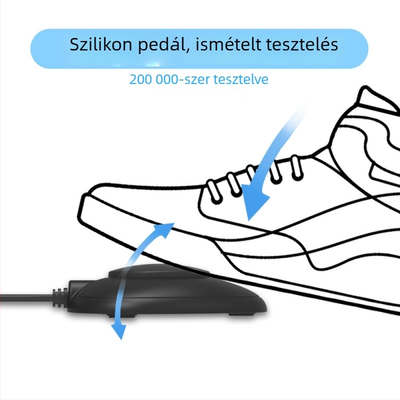Némító pedál elektronikus billentyűhöz/orgonához, MIDI pedál 3,5 mm-es interfésszel és 6,5 mm-es csatlakozóval