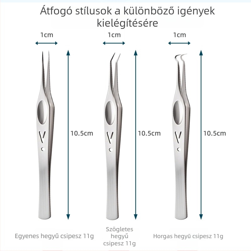 Zhongwei rozsdamentes acél akne eszközök készlet – akne csipeszek, akne tűk, mitesszer-tűk, magas precíziós testreszabható készlet