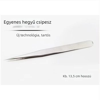 Magas pontosságú szempilla grafting csipesz professzionális szempilla-művészeknek, rozsdamentes acél, szempillák felhelyezésére, virágklipsz