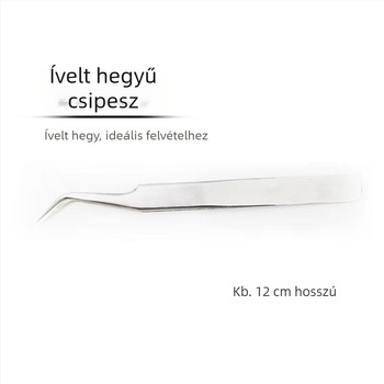 Magas pontosságú szempilla grafting csipesz professzionális szempilla-művészeknek, rozsdamentes acél, szempillák felhelyezésére, virágklipsz