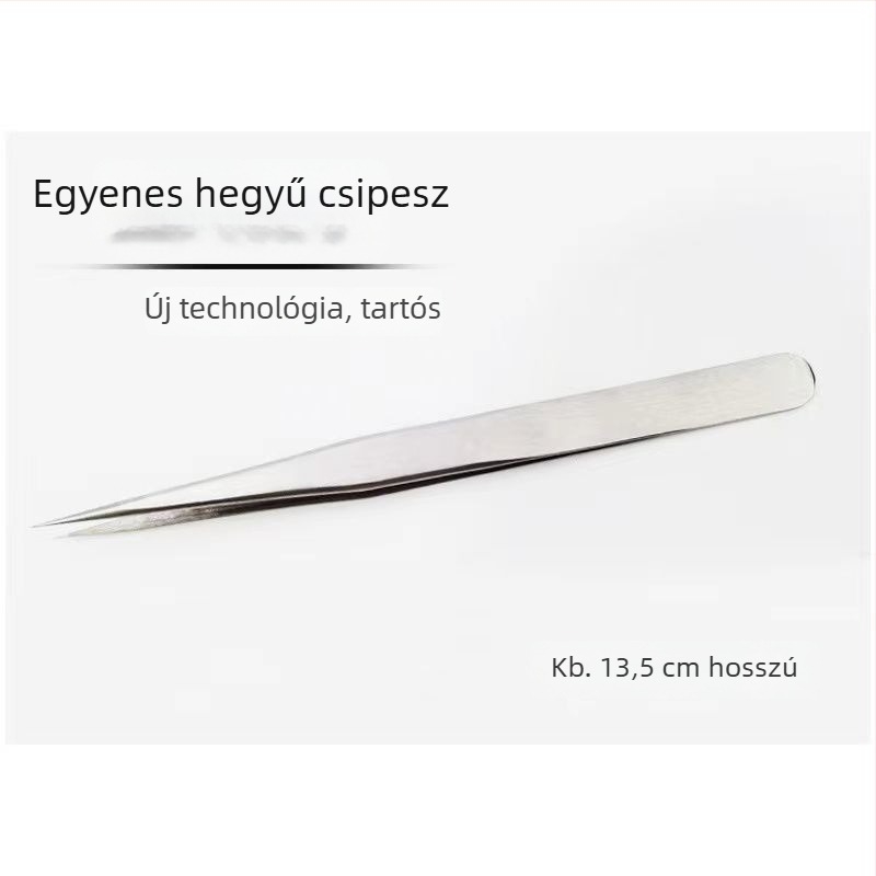 Magas pontosságú szempilla grafting csipesz professzionális szempilla-művészeknek, rozsdamentes acél, szempillák felhelyezésére, virágklipsz