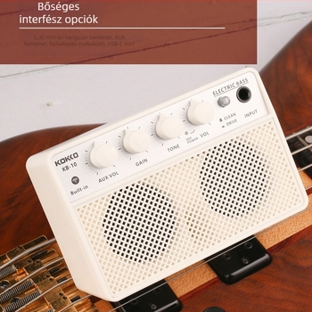 10W hordozható Bluetooth hangszóró elektromos gitárhoz és basszushoz, mini gitár audio kiegészítő