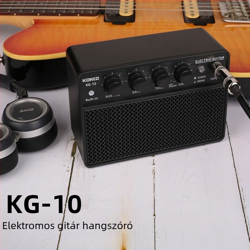 10W hordozható Bluetooth hangszóró elektromos gitárhoz és basszushoz, mini gitár audio kiegészítő