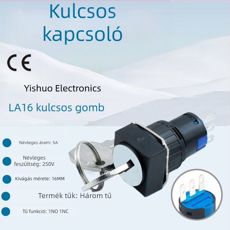 LA16Y-11Y/2 22Y Kulcsos gombkapcsoló – Start-Stop kapcsoló 2- és 3-pozíciós