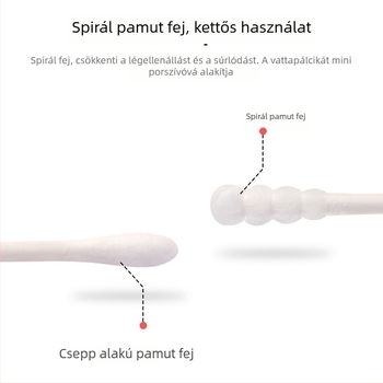 Nabobe dupla végű pamutpálcikák sminkeléshez, bambusz- és fa pálcikákkal