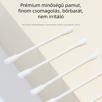Nabobe dupla végű pamutpálcikák sminkeléshez, bambusz- és fa pálcikákkal