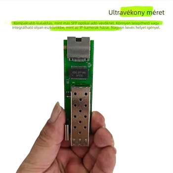 Giga-bites optikai transzceiver Type-C táplálású, 1 optikai bemenetből 1 elektromos kimenetbe konvertáló, multimodális, támogatja a visszafelé PoE-t
