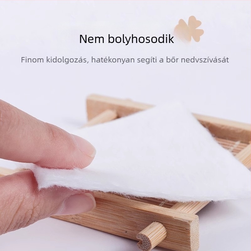 Kétszintes, vastag pamutból készült sminklemosó korongok kozmetikai szalonhoz, tetováláshoz és félpermanens körmökhoz