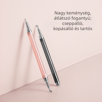 Dupla végű pattanás-tű rozsdamentes acélból – rejtett csúccsal – kompakt és hordozható