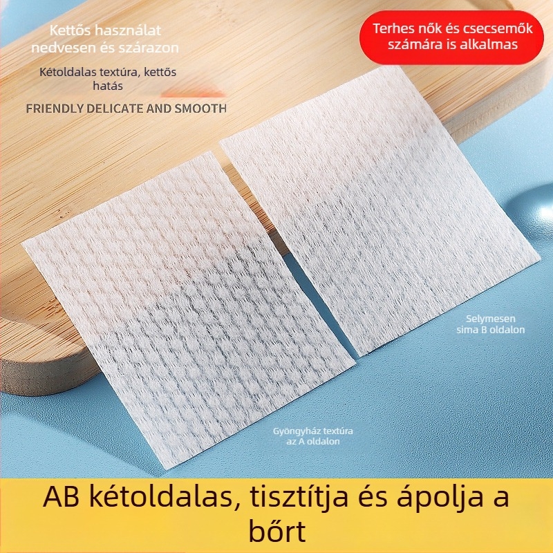 Vékony nem szőtt pamut korongok szemöldök tetováláshoz, nedves arc-kompresszió és sminklemosás, szalonminőség arcpadok, 1 200 db
